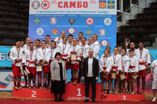 Результаты командных соревнований Чемпионата России по пляжному самбо